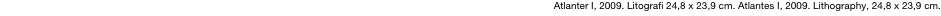 Atlanter I, 2009. Litografi 24,8